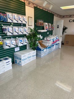 packing supplies inside front office Castle Self Storage